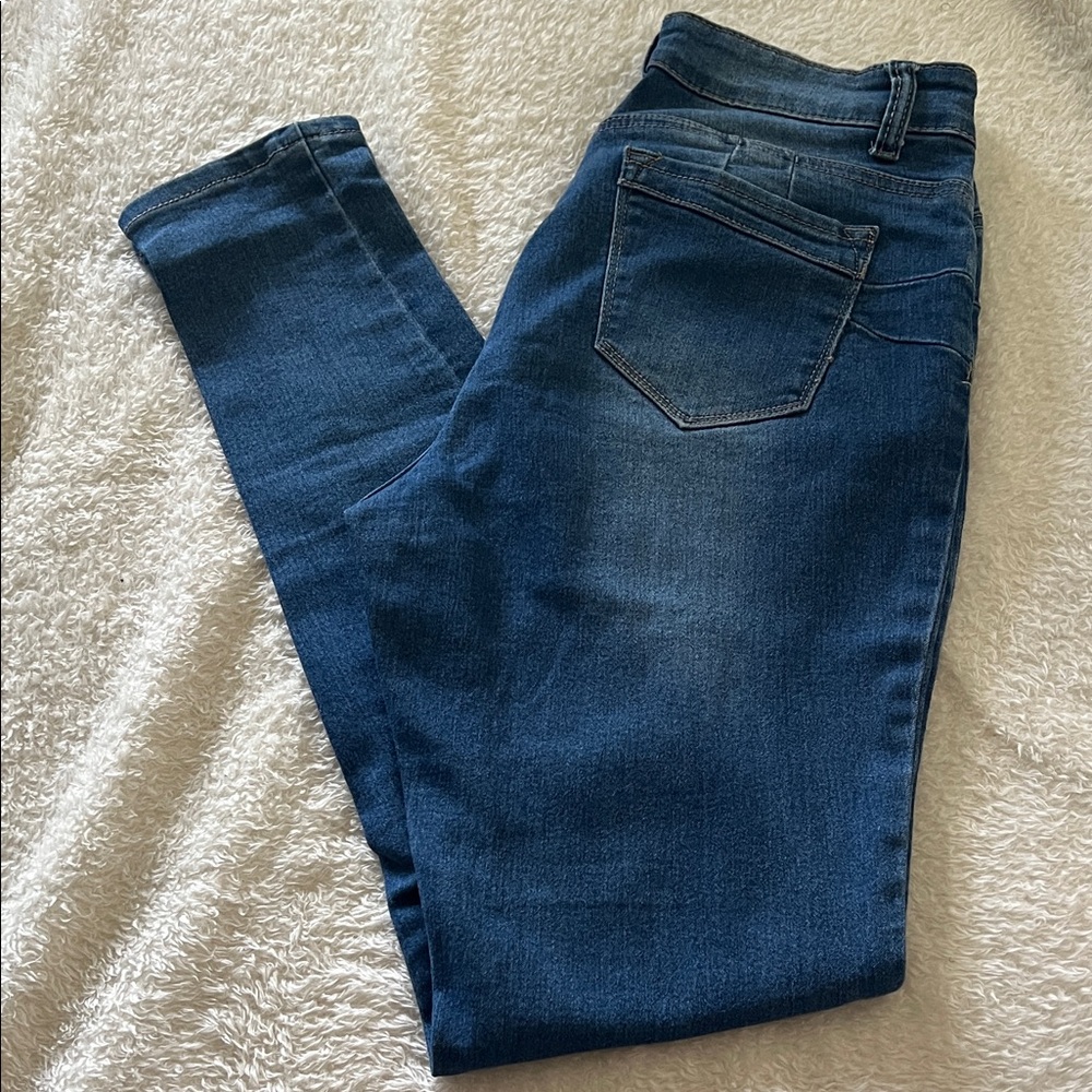 Fashion Nova Dark Blue Skinny Jeans